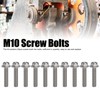 20Pcs M10x1.5 Screw Bolts A2‑70 Stainless Steel Flanged Hex Head