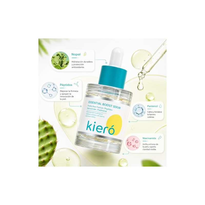 KIERO Serum Facial Niacinamida y Péptidos Essential Boost 30 ml