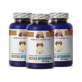 Dog Digestive Care - Ultra Dog Vitamins - Premium Vitamin and Minerals - Healthy Solution - Vitamin e for Dogs Oral - 270 Treats (3 Bottles)