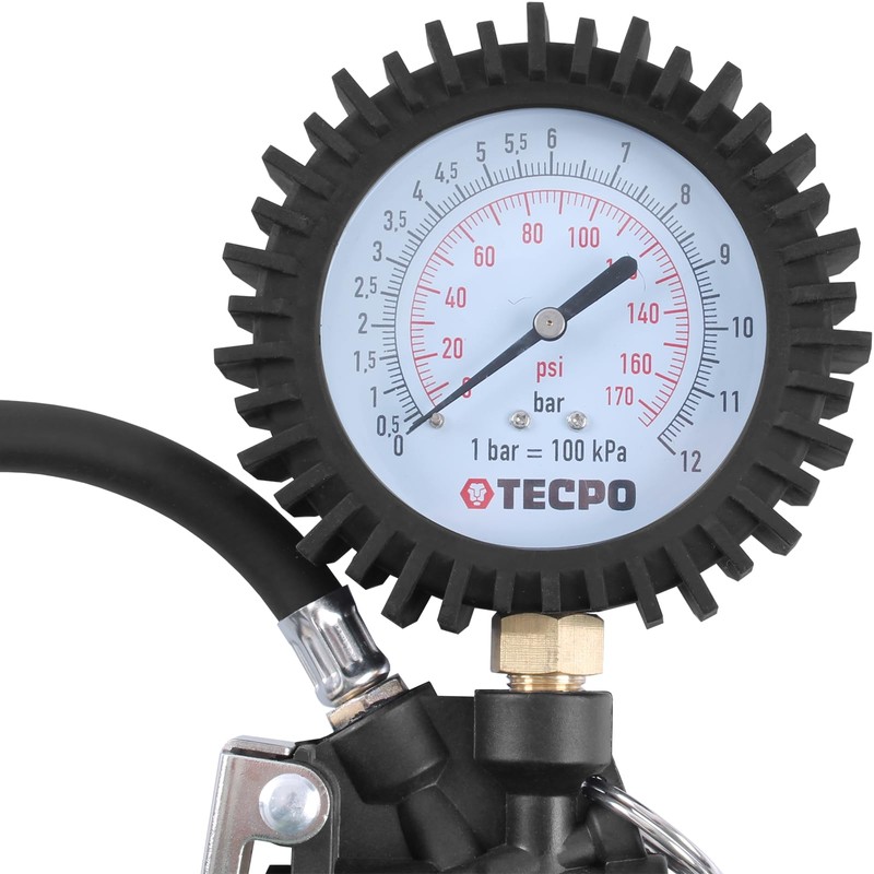 TECPO Compressed Air Tyre Inflator 0-12 Bar Tyre Inflator Gun