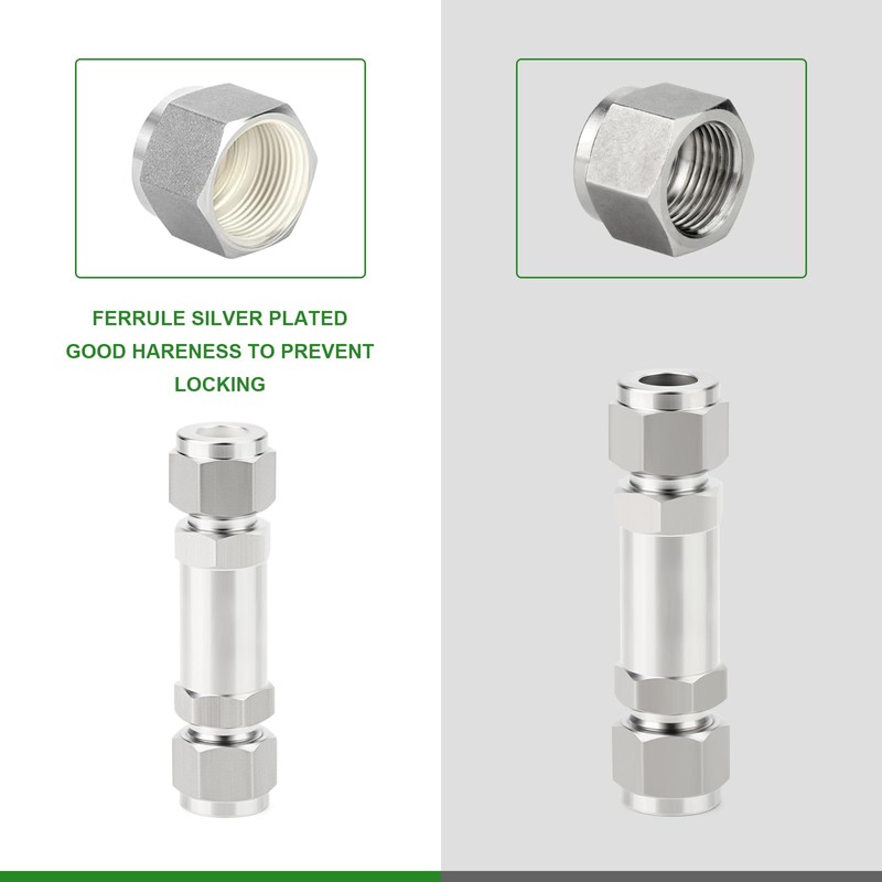 TAISHER 1PCS 304 Stainless Steel 1/2" Tube OD Check Valve(Ferrule