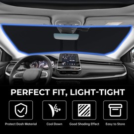 Fit for Jeep Compass 2017-2025 Windshield Sunshade, Customized for Compass Car Front Window Sun Shades, Automatic Car Sun Shield Accessories, Blocks UV Rays, Keeps Vehicle Cool