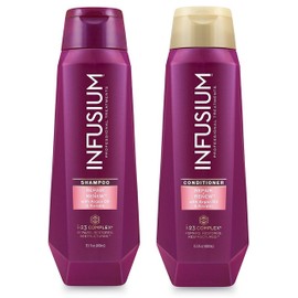 Infusium Professional Treatments Haircare - Repair & Renew With Argan Oil & Keratin - Shampoo & Conditioner Set - Net Wt. 13.5 FL OZ (400 mL) Per Bottle - One Set