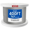 Muzata 400 ft 1/8" Stainless Steel Cable Railing System Hardware