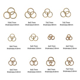 Gelirda 2000Pcs Antique Bronze Color 18-21 Gauge Iron Round Rings Metal Split Open Jump Rings Connectors for Jewelry Making Findings