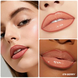 KISSIO Lip Liner, Peel Off Lip Liner, übertragungsbeständig, langlebig und wasserfest, Lippenfarbe, natürliche Make-up-Tönung, matte Oberfläche, Berry