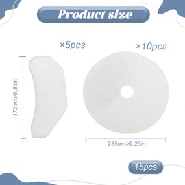 15 Pcs Tumble Dryer Filter,Dryer Parts & Accessories,Universal Cloth Dryer Exhaust Filter Kit,Round Lint Filters for Clothes Dryer Filters Replacement [Energy Class A]