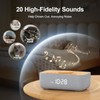 REACHER 15W Fast Magnetic Wireless Charging Alarm Clock with White