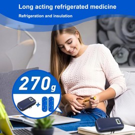 Medication Cooling Bag - Cool Medication Box with Ice Packs | Adjustable Cold Case with Temperature Display for Business Trip Traveling Home School
