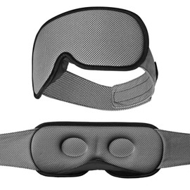 Eye Mask for Sleeping, Light Blocking 3D Sleep Mask, Soft Breathable Zero Pressure Weighted Eye Cover for Side Sleeper, Night Blindfold, Nap, Travel