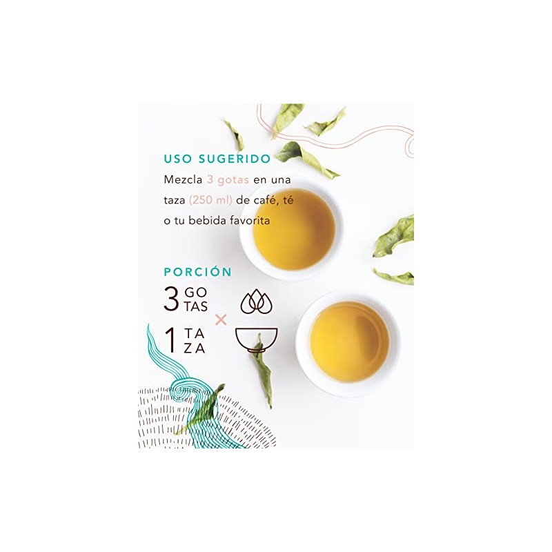 Stevia Orgánica Líquida, 60 ml, Rinde 350 tazas, Mayan Sweet