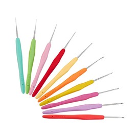 Lewhoo 15 Crochet Thread Balls & 10 Lace Crochet Hooks with Storage Bag, 100% Cotton Thread with 2 Tatting Shutters Tools