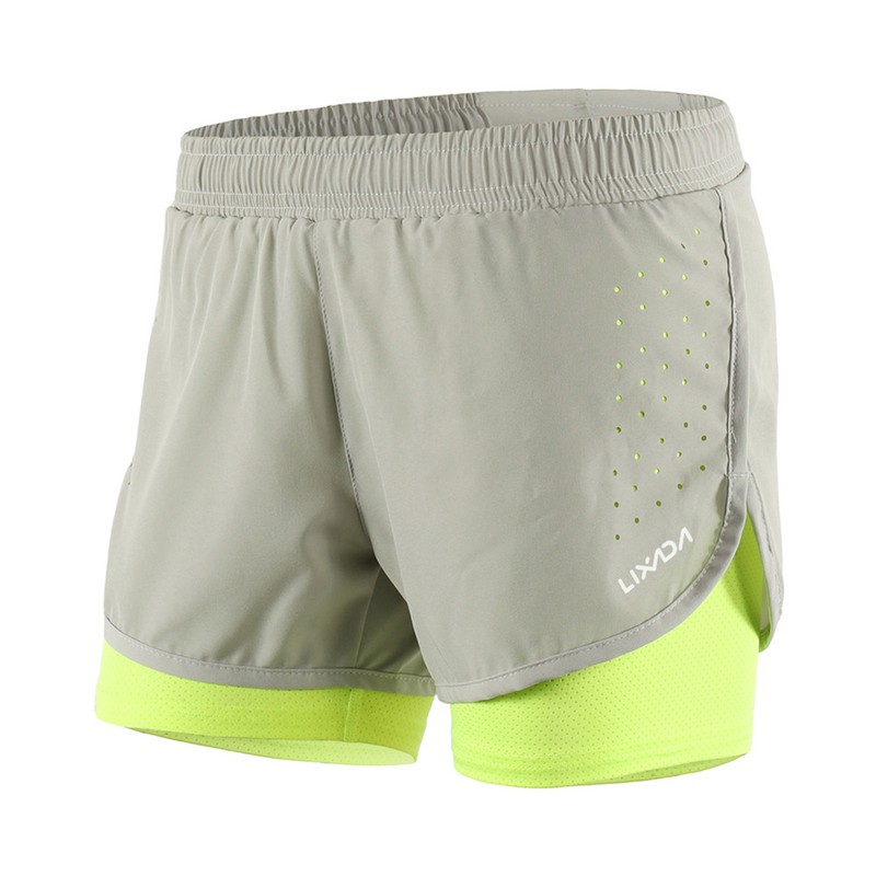 Women 2-in-1 Running Shorts Quick Drying Breathable Active Training Exercise