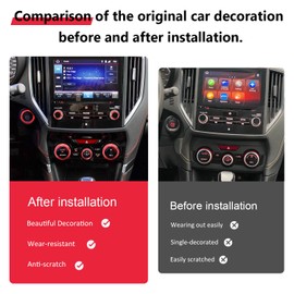 Auovo - Funda para perilla de radio para Subaru Crosstrek Accessories 2018-2023 / Impreza 2017-2023/ Forester 2019-2024 AC Knob Ring - Anillo de perilla de ajuste de volumen, 7 piezas (rojo, B)