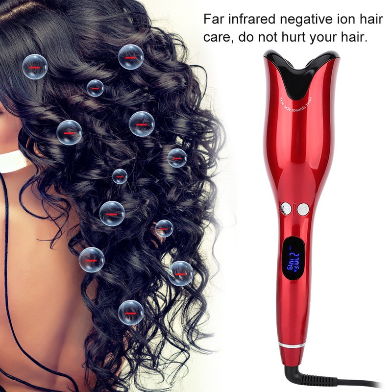 Anti scald Hair Curler Automatic Curling Iron Prevent Tangles LCD