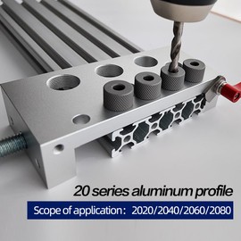 Aluminum Profile Drill Guide Access Hole Drill Jig For 1515 2020 2040 2060 2080 3030 3060 3090 4040 4080 Series, Portable Drilling Guide, Craftsman Tool Accessory
