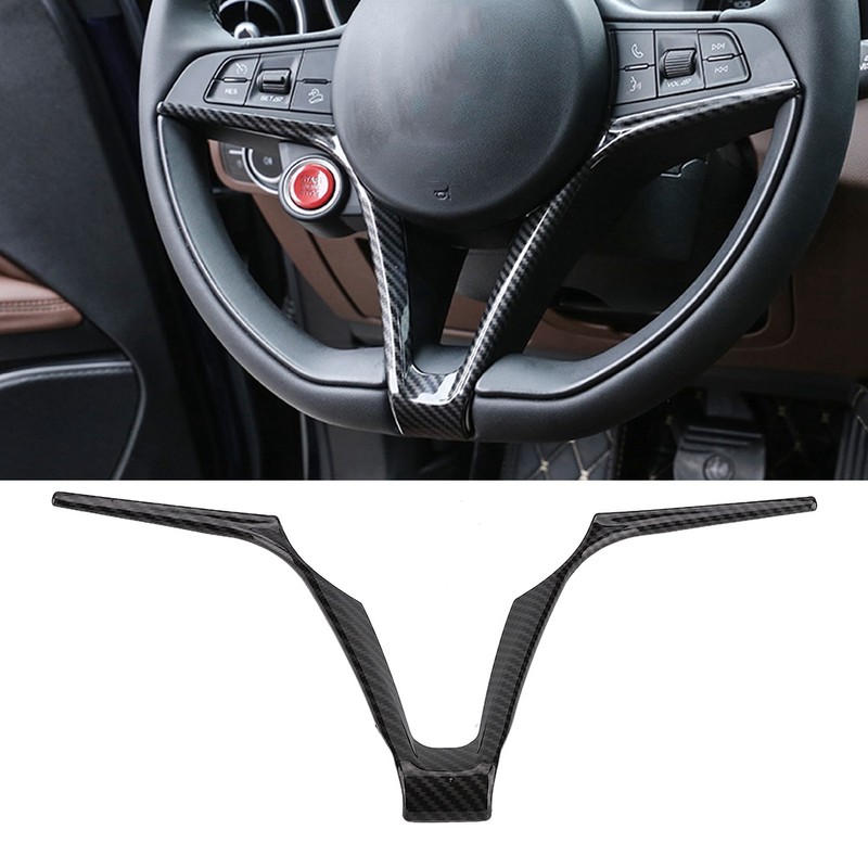 ABS V Shape Car Steering Wheel Frame Decoration Trim Fits