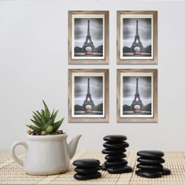 Art Emotion Rustic Oak Style Picture Frame, 2MM Reinforced Glass (Light Oak, 10x13 with 8.5x11 Opening), Hangers and Easel Included for Wall or Tabletop, Horizontal or Vertical Display, Pack of 2