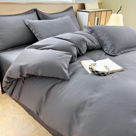 PAJEO Twin Size 2-Piece Duvet Cover Set - Ultra Soft Brushed Washed Microfiber Bedding - 1 Comforter Cover & 1 Pillow Shams (Comforter Not Included)