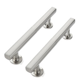 CABDM 3 inch (76mm) 2 Pack Brushed Satin Nickel zinc Alloy Handle, Modern Simple Drawer Cabinet Pull, Wardrobe Handle,Dressing Table, Furniture Hardware Pull