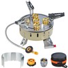 9500W Portable Windproof Camping Stove, Backpacking Camp Stove with Two