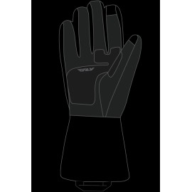 FLY RACING GLACIER GLOVES BLACK/GREY/HI-