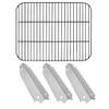 Outdoor Bazaar Set of Porcelain Cooking Grid and Three Stainless