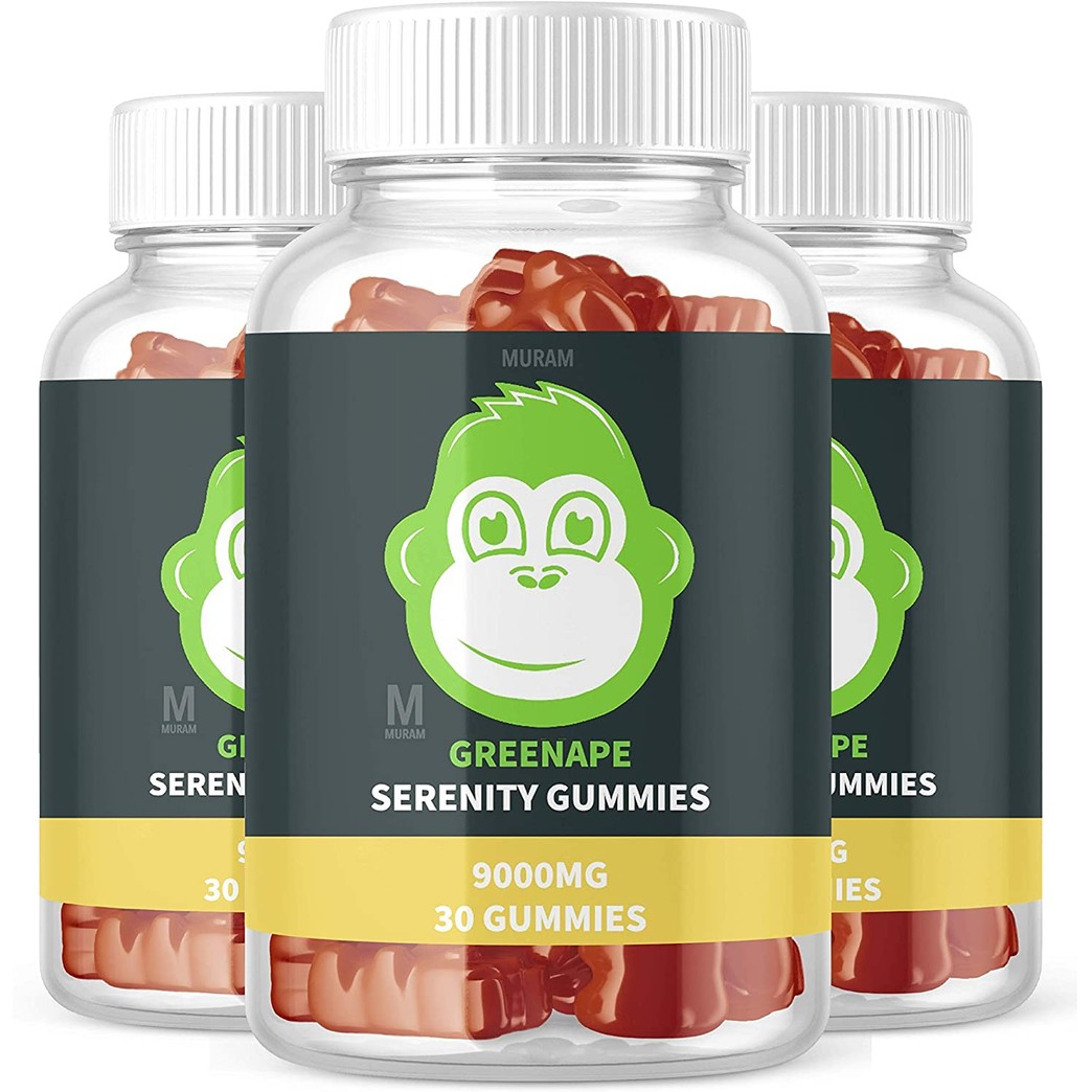 (3 Pack) Green Ape Serenity Gummies, 3 Bottle Pack, 90 Day Supply