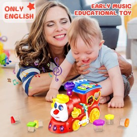 Baby Toy Girl Boy Funny Red Car from 6 9 12 18 Months with Music/Light Children's Toy from 1 2 Years Children Gift 1 Year Early Learning for Toddler