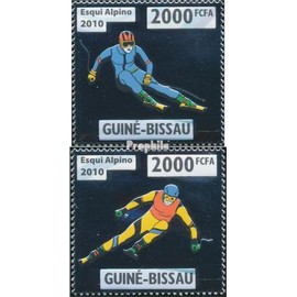 Guinea-Bissau 4666-4667 (complete. issue) unmounted mint/never hinged ** MNH 2010 Ski Alpine (Stamps for collectors) Winter sports (skiing/ice hockey/bobsleigh ...)