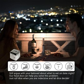 Dice Anniversary Valentines Day Gifts for Him Her Date Night Ideas for Couples Food Decision Dice Christmas Birthday Gifts for Boyfriend Husband from Girlfriend Wife Funny Gifts (AS Shown)