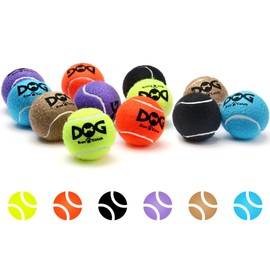 insum Squeaky Tennis Balls for Dogs Colorful Easy Catching Pet Dog Balls 50 Pack (2.5inch-6colors)