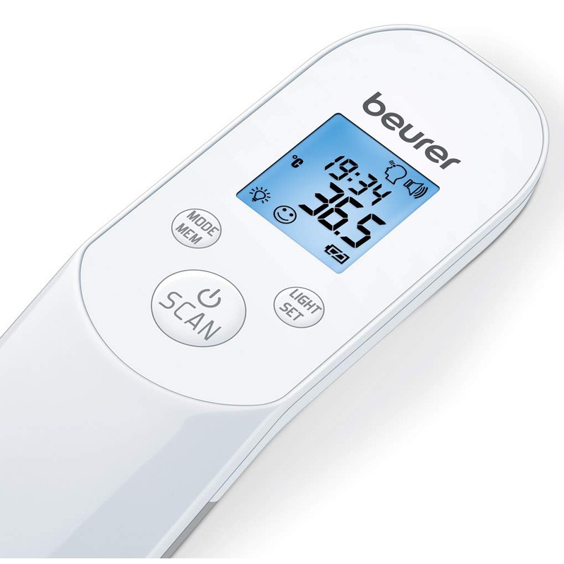 Beurer FT 85 contactless digital infrared thermometer, fever thermometer for