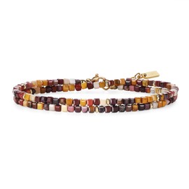 GAVU Mookaite Jasper Bracelet for Women, Layered Beaded Bracelet for Women 3mm