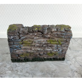 Dolls House Emporium Miniature Aged Stone Wall for Garden 1:12 Scale Scenery 4.5" x 3" Resin