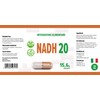 NADH 20 mg 60 Vegan Capsules, Laboratory Tested, High Dosage,