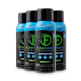 FunkAway Automotive Full-Release Odor Blaster Aerosol Spray, 2 oz., 4 Pack, Extreme Odor Eliminator Spray for Cars, SUVs, Trucks and RVs, Deodorizer Lasts Up to 30 Days with Immediate Results