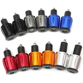 MOMOALA 7/8 Inch 22mm Universal Motorcycle Handlebar Ends Plug Grip Weights Anti Vibration - Black