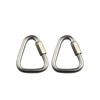 Pack of 2 Carabiner Hooks, Stainless Steel 304 Triangular Carabiner