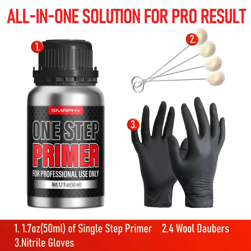 SMAHPY Urethane Primer for Windshield Replacement (1.7 fl.oz), Black Single