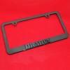 AutoTattoo 1x Brabus Gloss Black License Plate Frame Cover Decorate