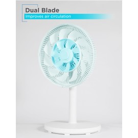 BLACK+DECKER 12-Inch Dual Blade Table Fan with Remote, BFDTD12VW, Desk Fan for Home and Office, Tabletop Fan with 3 Speed Settings, 90-Degree Oscillating Fan with Adjustable Tilt, White