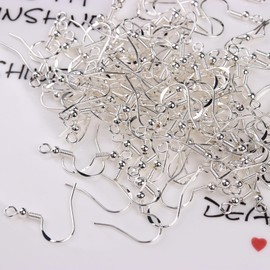 925 Sterling Silver Earring Hooks 50 PCS - Hypoallergenic Jewelry Making Supplies With Fish Hooks, Ear Wires, Findings for DIY Earrings
