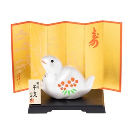 Seto Pottery Sha 2025 Zodiac Figurine Figurine Compact Snake, Snake, New Year Decoration, Lucky Fortune, Rhinestone, Shoho Kiln 154