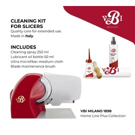 VBI Milano 1898 Cleaning Kit for Electric and Manual Slicers | 4-PC Set | Made in Italy