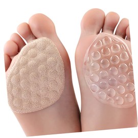 TOVINANNA 6pairs Forefoot Cushions High Heel Gel Pads for Comfortable Walking Transparent and Velour Metatarsal Support for Foot for All Shoe Types