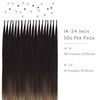 WENNALIFE I Tip Hair Extensions Human Hair, 50g 50s 18
