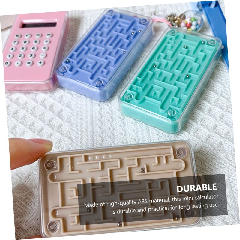 Operitacx 6pcs Maze Pocket Calculator for Students Cartoon Design Portable