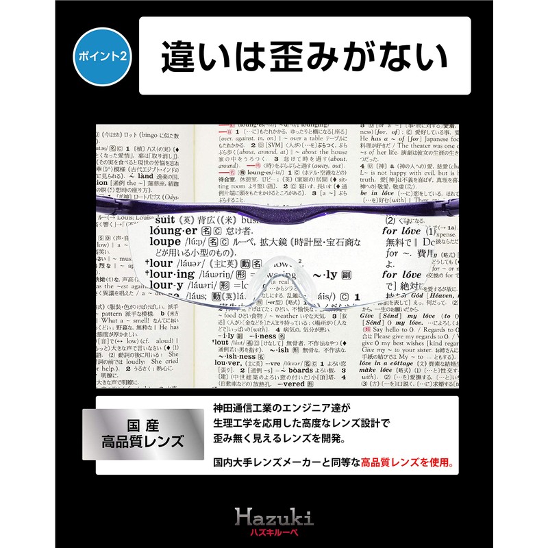 Hazuki Magnifier Magnification Magnification Replacement Warranty Large 1.32x Clear Lens,