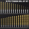 MACXCOIP Hex Shank Drill Bit Set, 30Pcs HSS Titanium Twist